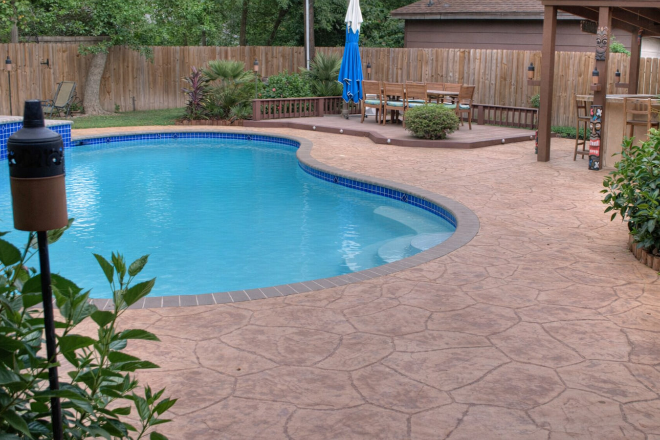 Concrete pool decks